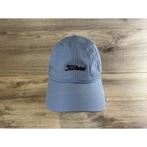 Titleist‎ Golf Strapback Hat Cap Small Logo Script Blue Athletic Mens